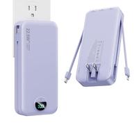 Nusyddy Portable Charger with Built in Cable and AC Wall Plug, USB C Power Bank 20000mAh 22.5W Super Fast Charging, Lightweight Portable Phone Charger Travel Battery Pack for iPhone, ect