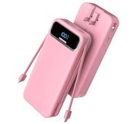 Nusyddy Portable Charger with Built in Cables and Wall Plug, Portable Charger 20000mAh 22.5W, Fast Charging Power Bank USB C,LED Display Battery Pack Compatible with iPhone 16/15,Android etc