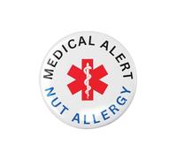 Nut Allergy Medical Alert Logo Badge 1in 25mm
