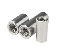 Nut and bolt 304 tainle teel rod coupling M2-M12 tainle teel Round Column Joint Coupling Cylindrical Connect xM6x10mm(40mmxM6x10mm)