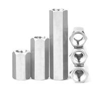 Nut and bolt 304 tainle teel rod coupling M5-M16 tainle teel Column Joint Connect Long Rod Coupling Hex(M6x10x30mm)