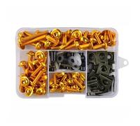Nut And Bolt Ret Compatible With For YZF-R1M For R1S For R125 For R15 For R25 For YZF750R For FZ1 For FZ1S 155PCS Motorcycle Fairing For Bolt Screw Nut Kits(Yellow)