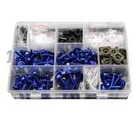 Nut And Bolt Ret Compatible With Suzuki For DR650S 1994 1995 1996 1997 1998 1999 2000 Motorcycle Washers Nut Screws Assortment Motorbike Bolts Nuts Kit(Blue)
