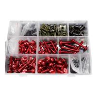 Nut And Bolt Ret For CB125F 2016 Motorcycle Fairing Body For Bolt Kit Screw Spire For Speed Fastener Clip Nut Mounting Nut Upgrade Parts(Red)