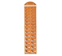 Nut and Bolt Thread Checker Bolt and Nut Identifier Screw Bolt Size and Thread with 28 Common Thread Sizes for Mechanics Engineers DIY Enthusiasts Made of Stainless Steel and