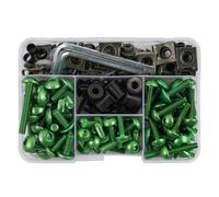 Nut and Bolts Kit Motorcycle Bolts Screw For SUZUKI GSR400 GSR600 V-Strom DL 1000/650 GSX-S750 SV650 GSXS1000 Fairing Bolts Kit Screws Nuts Fairing Screw Kit(GREEN)