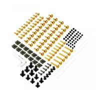 Nut and Bolts Kit Motorcycle Bolts Screw For SUZUKI GSXR 600 750 1000 K1 K2 K3 K4 K5 K6 K7 K8 K9 K10 190PCS Fairing Bolt Kit Windscreen Nuts Fairing Screw Kit(Gold)
