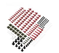 Nut and Bolts Kit Motorcycle Bolts Screw For SUZUKI GSXR 600 750 1000 K1 K2 K3 K4 K5 K6 K7 K8 K9 K10 190PCS Fairing Bolt Kit Windscreen Nuts Fairing Screw Kit(RED)