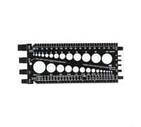 Nut and Thread Screws Measuring Gauge Tool for Drill Bit Compatibility Featuring Metric and Imperials Fastener Size (black)