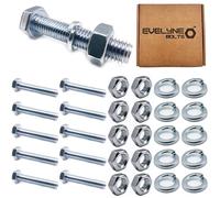 Nut, Bolt & Spring Washer Set. 10 pack - M10x50 Bolts, M10 Nuts & M10 Spring Washers