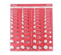 Nut Bolt Thread Checker, 44 Size Gauge Identifier for Inch and Metric Bolts, Aluminum Alloy Thread Standard Ruler with Pre Drilled Mounting Holes, Ideal for Mechanics and DIY Enthu