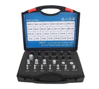 Nut Bolt Thread Checker Kit High Accuracy 26PCS Carbon Steel ABS Nut and Bolt Thread Gauge Set for Professional Repair and DIY Enthusiasts