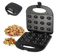 Nut Cake Maker Electric with Non-Stick Coating, Automatic Nut Grilling Machine for Walnuts & Dried Fruits, Heat-Resistant Handle, Homemade Breakfast Snack Maker