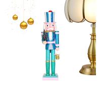 Nut Cracker Christmas Decoration,38 Centimeter Decoration Figure Collecting Items | Wooden Christmas Decoration Product,For Holiday Party Dining Table Shelf Bedroom Living Room Cabinet Halloween