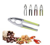 Nut Cracker, Seafood Tool, Walnut Cracker for All Nuts, Heavy Duty Shell Cracker Kitchen Tool with Non-slip Handle (Green)
