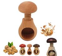Nut Crackers for All Nuts,Wooden Nutcracker Mushroom - Multipurpose Nut Cracker Tool, Spiral Mushroom Shaped Walnut Wood Clip,Great Gifts for Christmas and Kitchen Home Display Decoration (wood)