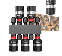 Nut Driver Assembly, Magnetic Nut Driver Set | Hex Head Drill Bit Set,5x Magnetic Hex Setters of C Tool Wrench