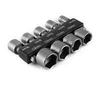 Nut Driver Set SENRISE 9PCS 6-13mm Drill Bit Adaptor 1/4" Hex Shank Metric Socket Wrench for Hand Drill, Electric Screwdriver and Socket Wrench Screw