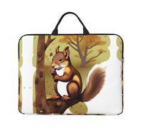 Nut-eating squirrel Print Laptop Case Sleeve Bag 14in,with Handle Portable Case Cover, Compatible 14in Computer/Tablet