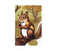 Nut-Eating Squirrel Unbreakable Polycarbonate Switch Plate-Modern 1 Gang Light Cover for Home Office with Matching Screws