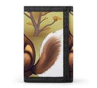 Nut-eating Squirrel Wallet,Credit Card Holder,Three-fold Wallet for Passport Covers, Purse Passport Bag for Men Women