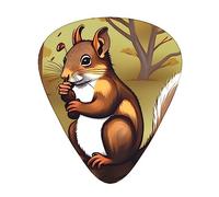 Nut-Eating Squirrelguitar Plectrums 12 Piece Set, 3 Thicknesses Plectrums With Case For Bass Guitar, &Electric Guitar And More.