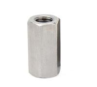 Nut Fastener, 1/2/5pcs M3 M4 M5 M6 M8 M10 M12 304 Stainless Steel Hexagon Hex Extend Long Rod Coupling Nut Connector Joint Tubular Mould Nut(1pc M12x19x35mm)