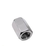 Nut Fastener, 1/2/5pcs M5 M6 M8 M10 M12 A2-70 304 Stainless Steel DIN6334 Hexagon Hex Extend Long Rod Coupling Nut Connector Joint Tubular(1pc M12x19x20mm)
