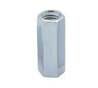 Nut Fastener, 1/2/5pcs M6 M8 M10 M12 M14 M16 M18 M20 Hex Rod Coupling Long Nuts Bar Stud Carbon Steel Zinc Plated Hexagon Connection Thread Nuts(M10x14x50mm(2pcs))