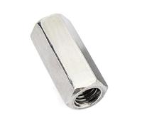 Nut Fastener, 1pc M5 M6 M8 M10 M12 M16 M20 M24 A2-70 304 Stainless Steel Hexagon Hex Extend Long Rod Coupling Nut Connector Joint Tubular Nut(M12x19x40)