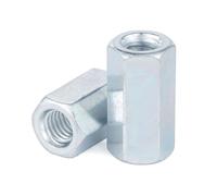 Nut Fastener, 2/5/10pcs M6 M8 M10 M12 M14 Hex Female Standoff Metric Thread Hexagon Coupling Long Nut Carbon Steel Galvanised(5pcs,M8x12x30)