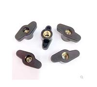 Nut Fasteners,Wing Nuts Aand Bolts,Plum Bakelite Hand Tighten Black Thumb Clamping Knob Manual 5pcs(Through,M4)
