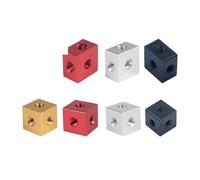 Nut fixing block, aluminum alloy M3 screw square corner hexagonal threaded plate cube DIY accessories(10x10x10mm Silver)