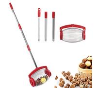 Nut Gatherer, Long Handle Nut Collector Tool Pecan Gatherer Rolling Nut Harvester Pecan Picker Garden Walnut Gatherer Pecan Harvester Fruit Picker Chestnut Golf Picker Collector (Rotation Cover)(Size: