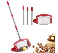 Nut Gatherer, Long Handle Nut Collector Tool Pecan Gatherer Rolling Nut Harvester Pecan Picker Garden Walnut Gatherer Pecan Harvester Fruit Picker Chestnut Golf Picker Collector (Rotation Cover)(Size: