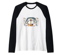 Nut Geb Shu Goddess Sky Earth Ancient Egyptian Mythology Raglan Baseball Tee