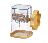 Nut Grinder, 3-Pack ABS Manual Nut and Chocolate Grinder with Swivel Handle Transparent Chopping Chamber for Simple Crushing of Walnuts Almonds Dried Fruits Kitchen Essentials for Home Cooks(Yellow)