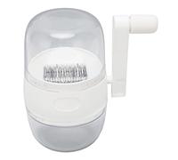 Nut Grinder, Stainless Steel Blades White Nut Chopper Grinder Skid Resistance Handle Tooth Design for Garlic