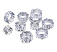 nut,hexagonal nut, Transparent Plastic Hexagon Nut Clear Hex M2 .5 M3 M4 M5 M6 10Pcs