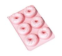 nut Maker | 6-Cavity Non-Stick Food-Grade Safe Tray | Mini Maker | Homemade Silicone Donut Mold - for Cooking Craft Home House Kitchen Indoor Microwave Freezer Oven Homemade