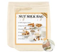 Nut Milk Bag Reusable,4 Pack 12" x 12" and 10" x 12",Cheese Cloths for Straining,Straining Bags for Almond Milk,Cold Brew Tea & Juicing - Easy Clean Fine Filter for Nuts, Yogurt & Herbs
