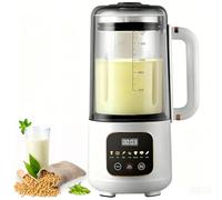 Nut Milk Maker - 7-in-1 Glass Soy Milk Machine with Soundproof Enclosure, 16-Blade, 24H Timer, Keep Warm & One-Click Cleaning for Home Use