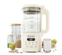 Nut Milk Maker 8-in-1 Automatic Soy Milk Machine for Almond, Oat, Plant-Based Beverages, 40oz Self-Clean/Boil Water with Delay Start