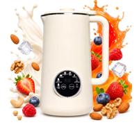 Nut Milk Maker, 9 in 1 automatic Blender, Soy&oat&almond Milk Machine, 1Kg Compact Mini design, 304 stainless steel insulated inner pot, 65°C Warm, 600W Heat, Blender for Kitchen, protein shake Maker