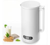 Nut Milk Maker Machine, 8-in-1 Soy Milk Machine with LED Display, 12H Timer, Auto-Clean & Keep Warm for Almond, Oat, Cashew, Coconut & Plant-Based Milks White