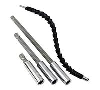 Nut Setter Driver Drill Bit Set, 3 Pcs Magnetic Bit Holder and Flexible Bit Holder 1/4 inch Hex Shank Multiple Lengths