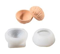 Nut Shape Silicone Molds Nut Resin Jar with Lid Easy Demolding for Making Soap Flowerpot Elastomer Cast