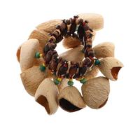 Nut Shell Bracelet Rattle for African Djembe Drumming, Black