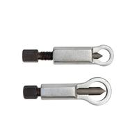 Nut Splitter Tool Set 2 Pcs, for Removing Broken Rusted Stuck Nuts, Made of Chrome Vanadium Steel with Rust Proof Treatment, Includes 1# (9-12mm) 2# (12-16mm) 3# (16-22mm), Silver Black