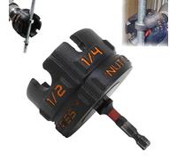 Nut Zipper Drill Attachment for 1/4" 3/8" 1/2" Threaded Rods - Hex Shank Nut Driver Extractor Tool for Fast Bolt Removal - Fits Conduit Racks & Strut Systems (1pcs)